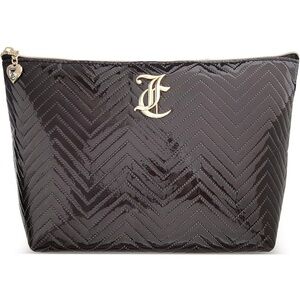 NWT Juicy Couture Black & Gold Quilted Cosmetic Bag